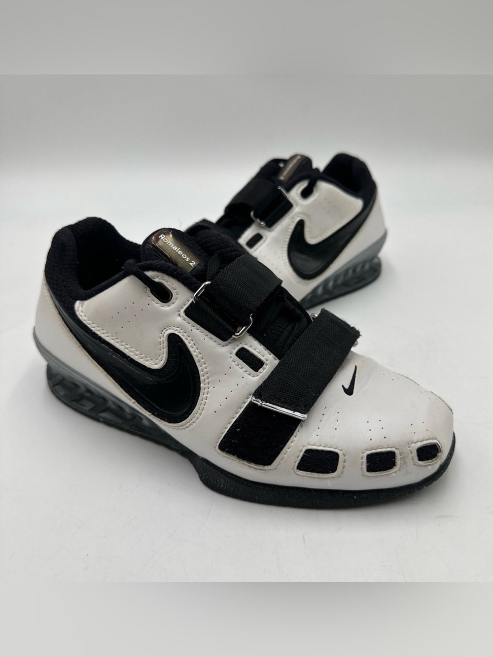 Nike Romaleos 2 Weightlifting Shoes Mens 5.5 Womens 7 White Black 476927-101